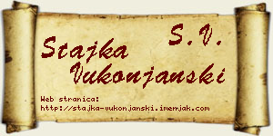 Stajka Vukonjanski vizit kartica